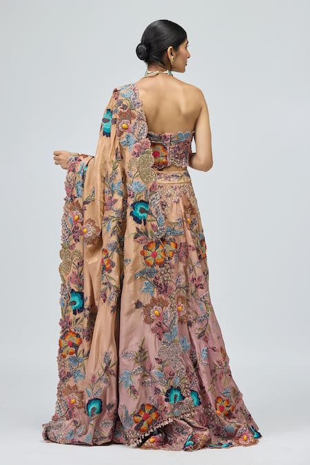 Varun Bahl Floral Embroidered Lehenga Corset Set 
