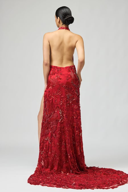 Varun Bahl Cutdana & Sequin Embellished Gown 