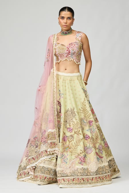 Varun Bahl Dabka Embroidered Lehenga Set 
