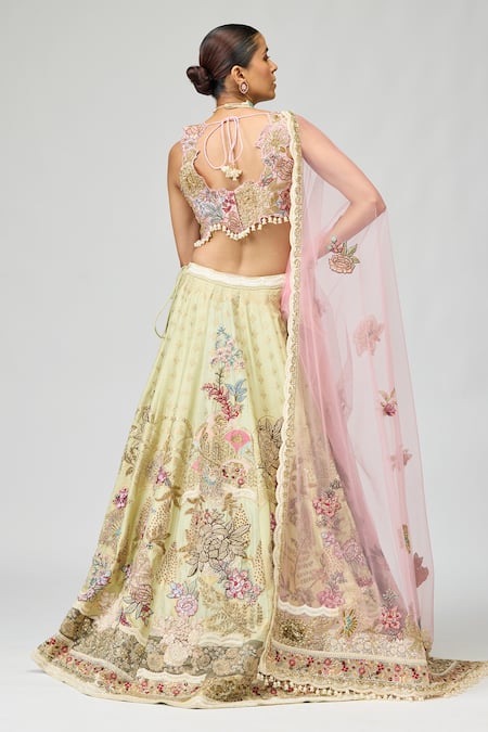 Varun Bahl Dabka Embroidered Lehenga Set 