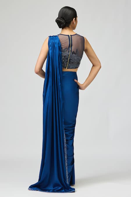 Varun Bahl Embellished Saree With Blouse 