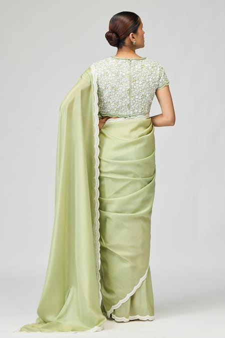 Varun Bahl Bead Embellished Saree Set 