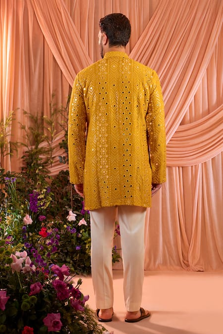 Kasbah Mirror Work Silk Kurta 