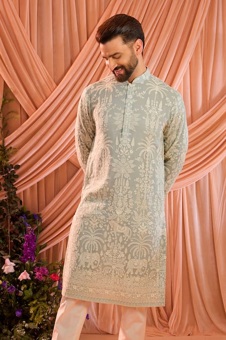 Kasbah Chikankari Georgette Kurta 