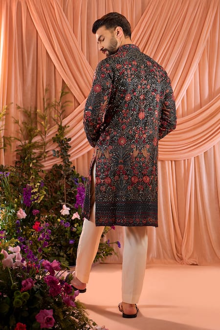 Kasbah Floral Embroidered Georgette Kurta 