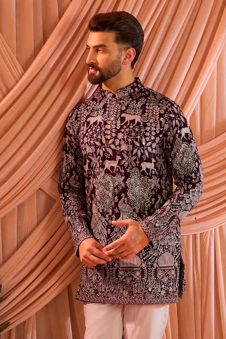 Kasbah Heritage Embroidered Georgette Short Kurta 