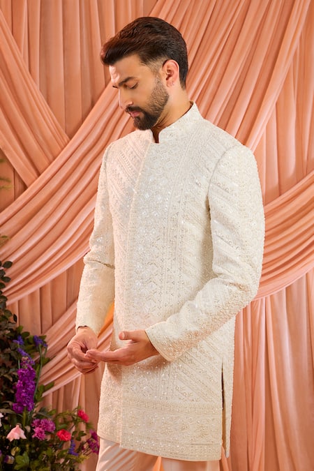 Kasbah Tonal Embroidered Sherwani 