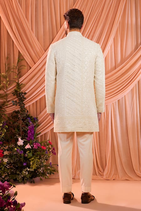 Kasbah Tonal Embroidered Sherwani 