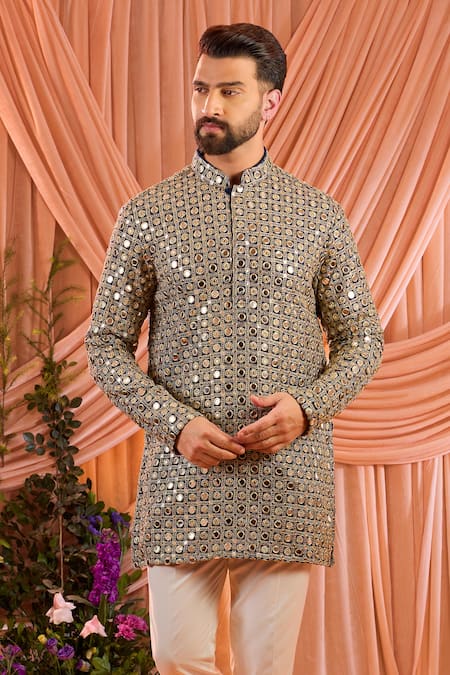 Kasbah Mirror Work Georgette Kurta 