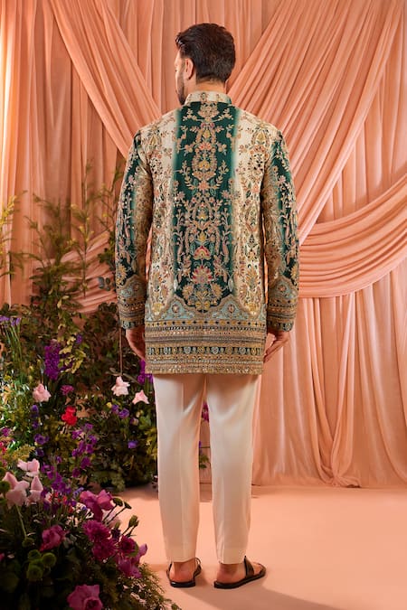 Kasbah Embroidered Crepe Silk Kurta 
