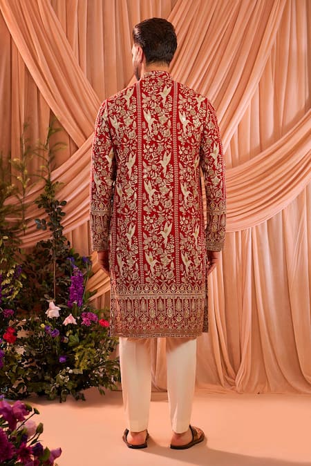 Kasbah Birds Pattern Georgette Kurta 