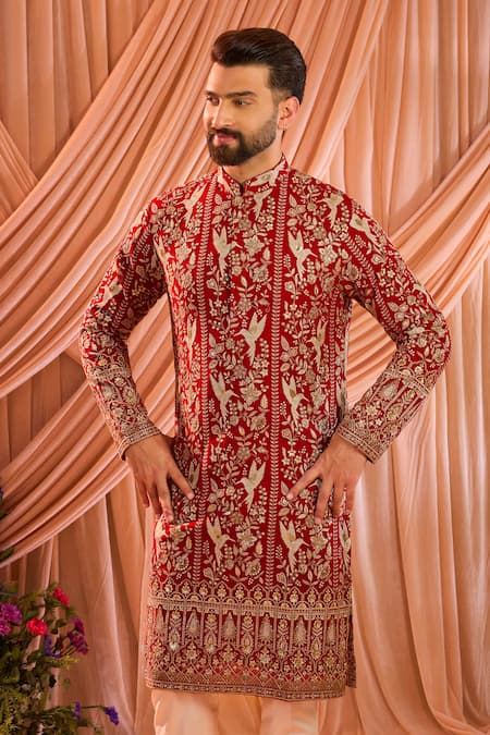 Kasbah Birds Pattern Georgette Kurta 