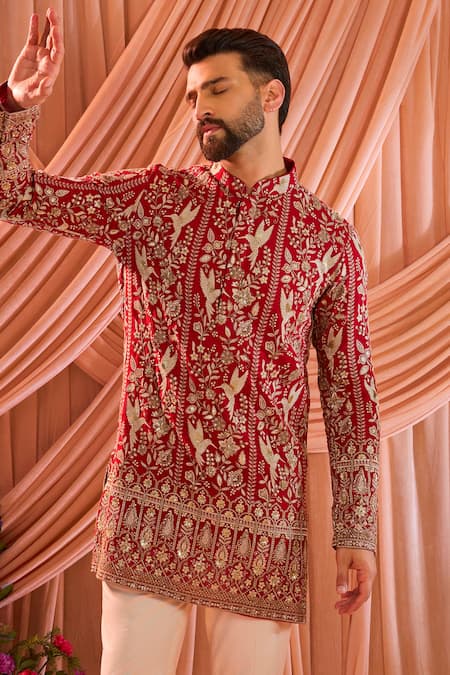 Kasbah Birds Embroidered Short Kurta  