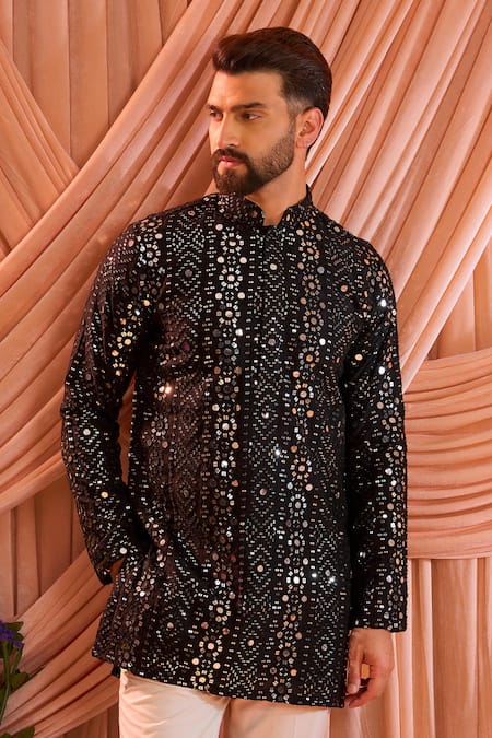 Kasbah Mirror Work Silk Kurta 