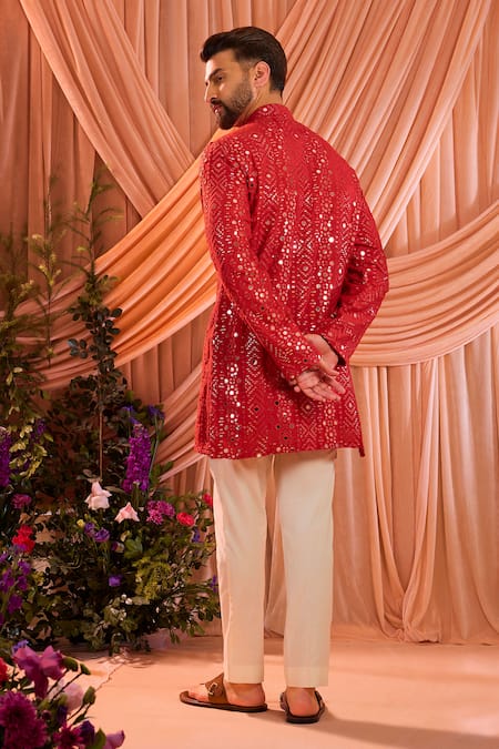 Kasbah Mirror Sequin Silk Kurta 