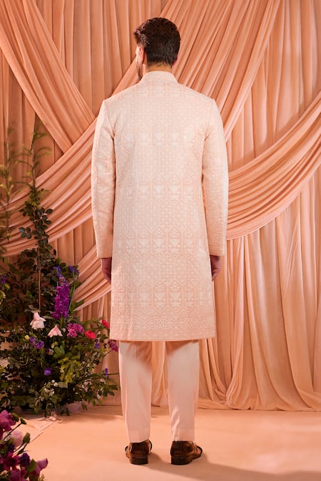 Kasbah Tonal Embroidered Sherwani Jacket 