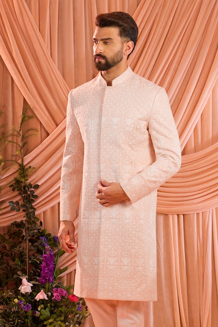 Kasbah Tonal Embroidered Sherwani Jacket 
