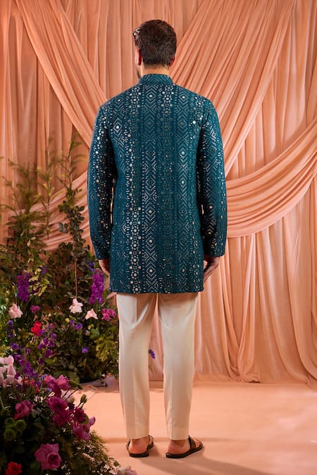 Kasbah Butti Embroidered Silk Kurta 