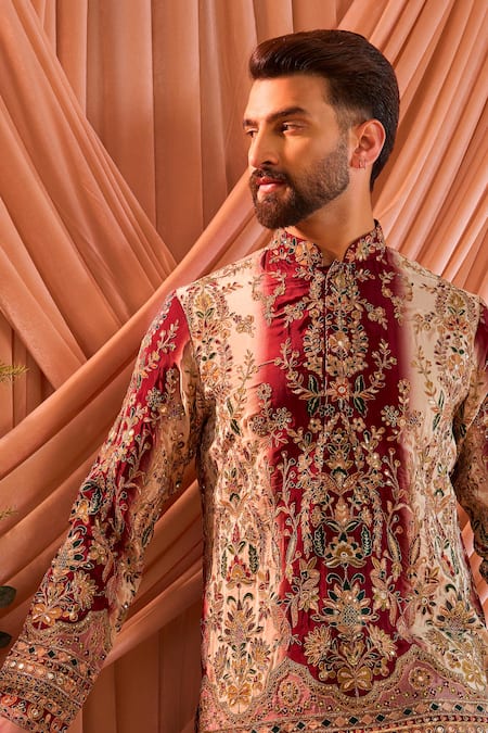 Buy Kasbah Green Silk, Crepe Embroidery, Sequins Kurta Online at Aza Fashions Buy_Kasbah_Green Silk, Crepe Embroidery, Sequins Kurta _Online_at_Aza_Fashions