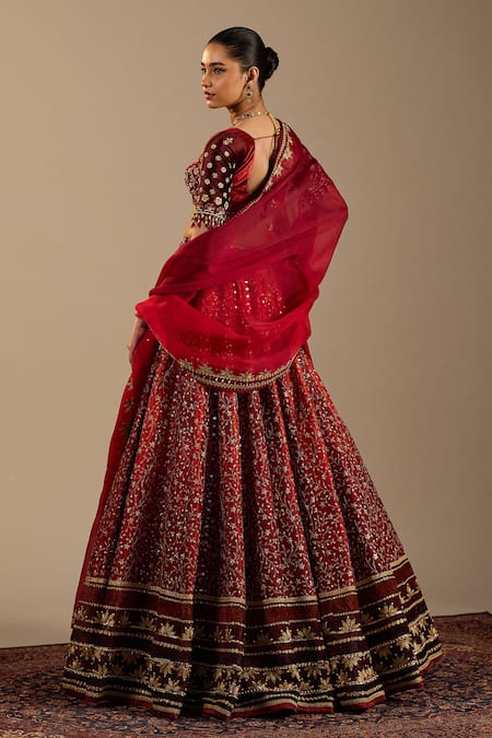 Cedar & Pine Verona Embroidered Lehenga Set 