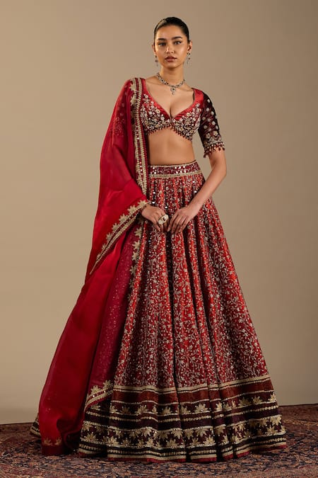 Cedar & Pine Verona Embroidered Lehenga Set 