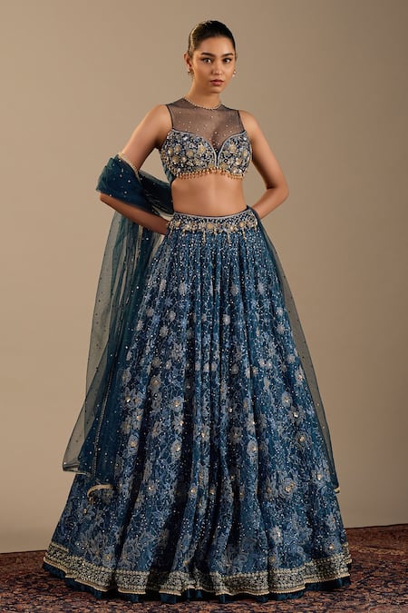Cedar & Pine Venice Embroidered Lehenga Set