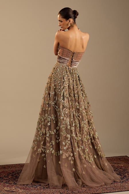 Cedar & Pine Sophea Embroidered Gown