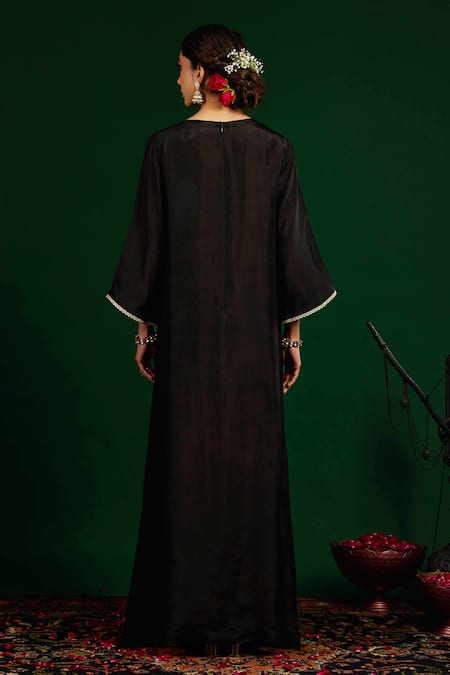 Omana By Ranjana Bothra Gulnaar Tabby Silk Kaftan  