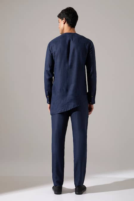 Son Of A Noble Snob Leo Linen Kurta Set 