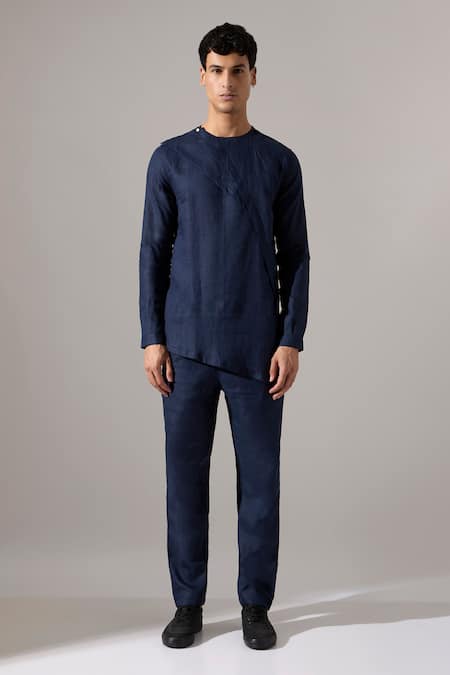 Son Of A Noble Snob Leo Linen Kurta Set 