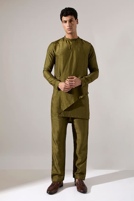 Son Of A Noble Snob Caivs Raw Silk Kurta Set 