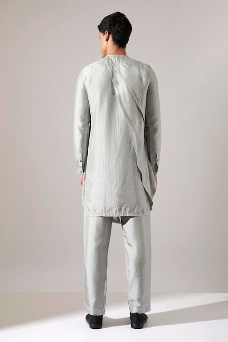 Son Of A Noble Snob Dorian Raw Silk Kurta Set 