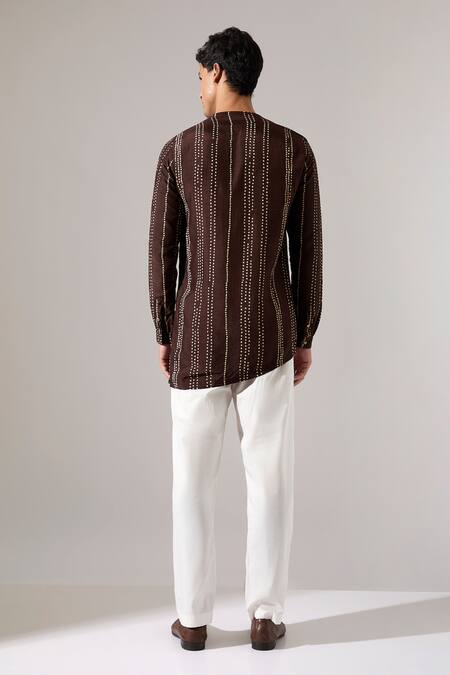 Son Of A Noble Snob Corey Dot & Shibori Kurta Set 
