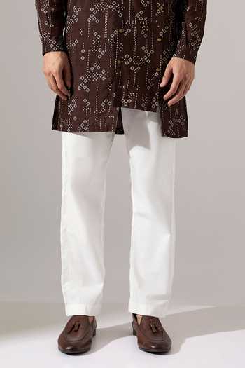 Buy_Son Of A Noble Snob_Brown Silk Cyrus Plus Minus Kurta Set _Online_at_Aza_Fashions