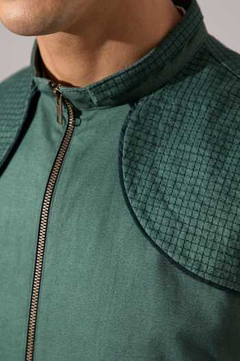 Buy_Son Of A Noble Snob_Green Cotton Piping Aemon Bundi 