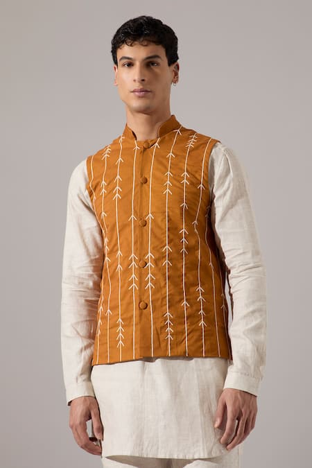 Son Of A Noble Snob Elian Hand Embroidered Bundi 