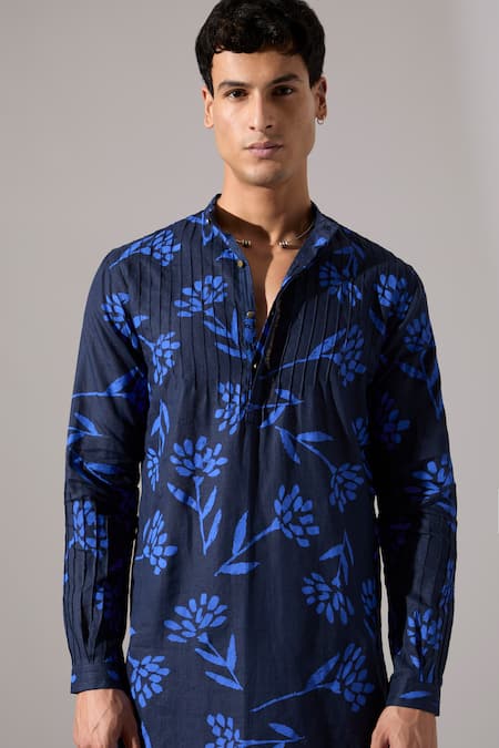 Son Of A Noble Snob Printed Linen Kurta & Pant Set 