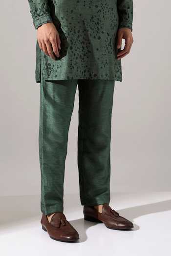 Shop Son Of A Noble Snob Green Silk Embroidery Stephen Dapple Printed Kurta Set Online at Aza Fashions Shop_Son Of A Noble Snob_Green Silk Embroidery Stephen Dapple Printed Kurta Set _Online_at_Aza_Fashions