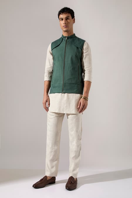 Son Of A Noble Snob Himalyan Cotton Bundi & Kurta Set 