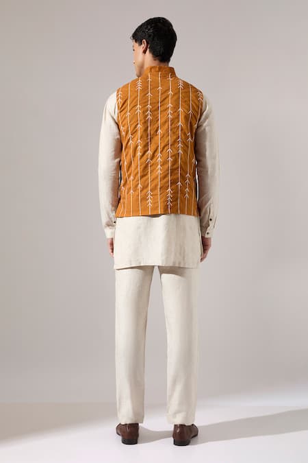 Son Of A Noble Snob Hill Embroidered Bundi Set 