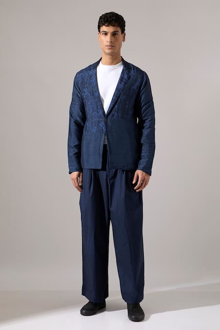 Son Of A Noble Snob Sunny Raw Silk Blazer Pant Set 