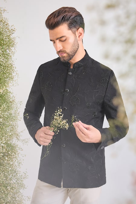 Kasbah Floral Embroidered Bandhgala  