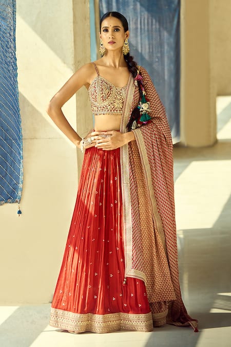 Samyukta Singhania Thread Embroidered Lehenga Set 