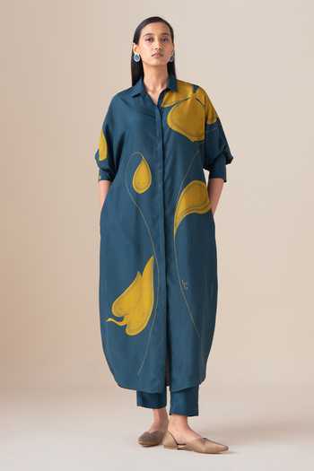 Ampm Filigree Pattern Tunic & Pant Set 