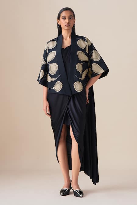 Ampm Sidra Jacket & Saree Gown Set 