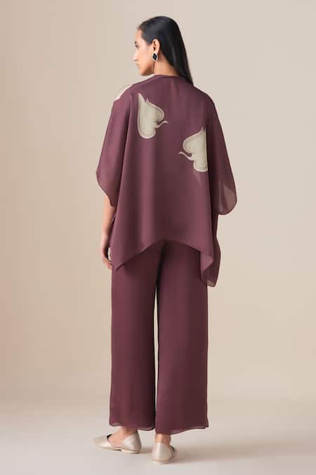 Ampm Veya Filigree Cape Palazzo Set 