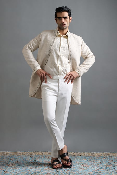 Gargee Designers Shubhra Embroidered Jacket Pant Set 