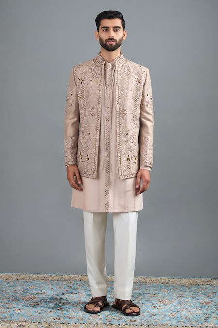Gargee Designers Surya Embroidered Jacket Kurta Set 