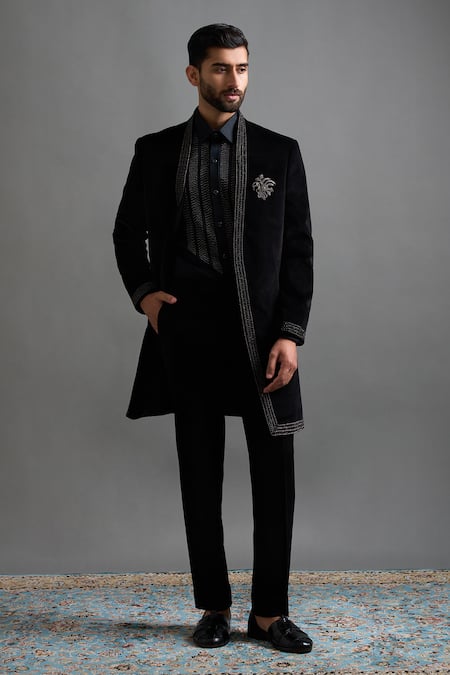 Gargee Designers Veeraj Front Open Sherwani Jacket Set 