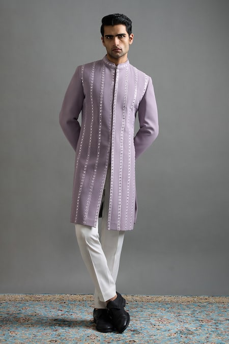 Gargee Designers Tarang Embroidered Panelled Sherwani Set 